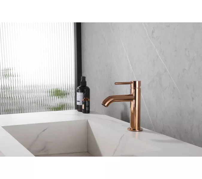 Смеситель ABBER Wasser Kreis AF8110RG для раковины, розовое золото, Выбрать цвет: Розовое золото, изображение 2