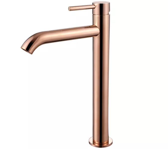 Смеситель ABBER Wasser Kreis AF8111RG для накладной раковины, розовое золото, Выбрать цвет: Розовое золото