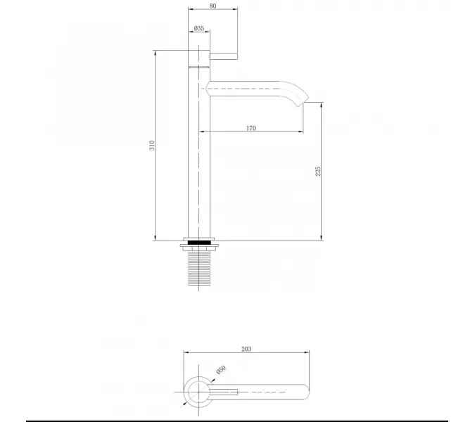 Смеситель ABBER Wasser Kreis AF8111RG для накладной раковины, розовое золото, Выбрать цвет: Розовое золото, изображение 3