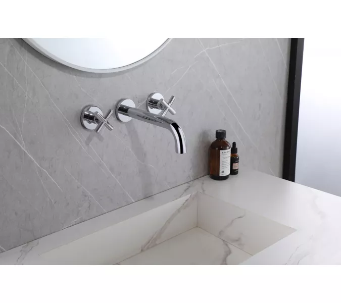 Смеситель ABBER Wasser Kreis AF81121 для раковины скрытого монтажа, хром, Выбрать цвет: Хром, изображение 2