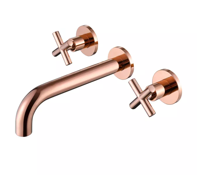 Смеситель ABBER Wasser Kreis AF81121RG для раковины скрытого монтажа, розовое золото, Выбрать цвет: Розовое золото