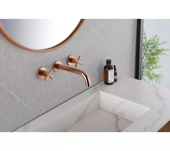 Смеситель ABBER Wasser Kreis AF81121RG для раковины скрытого монтажа, розовое золото, Выбрать цвет: Розовое золото, изображение 2