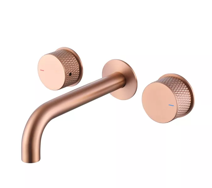 Смеситель ABBER Wasser Kreis AF81122MRG для раковины скрытого монтажа, розовое золото матовое, Выбрать цвет: розовое золото матовое