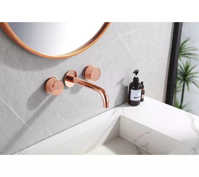 Смеситель ABBER Wasser Kreis AF81122RG для раковины скрытого монтажа, розовое золото, Выбрать цвет: Розовое золото, изображение 2