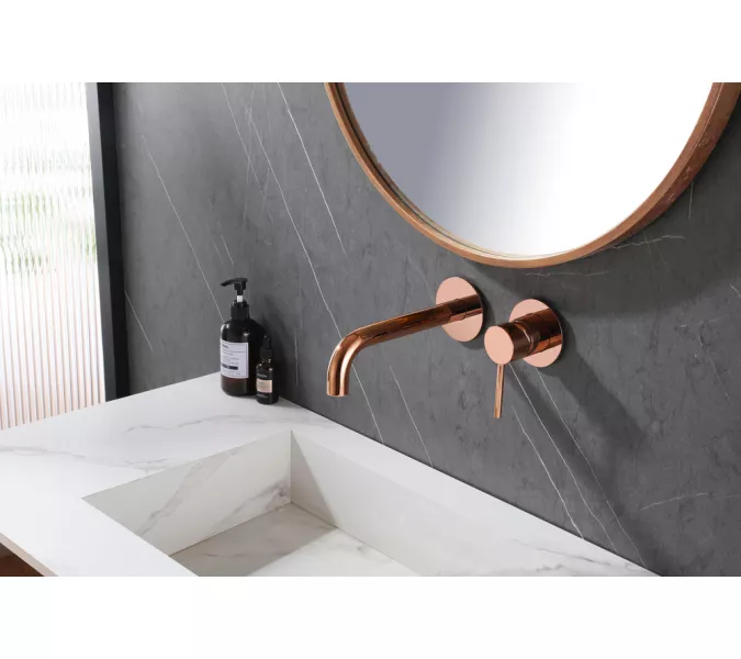 Смеситель ABBER Wasser Kreis AF8112RG для раковины скрытого монтажа, розовое золото, Выбрать цвет: Розовое золото, изображение 2