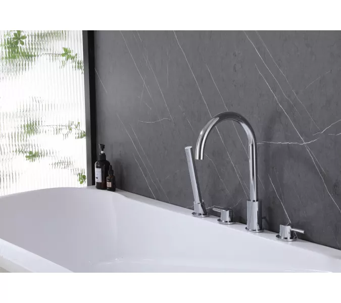 Смеситель ABBER Wasser Kreis AF8113 на борт ванны, хром, Выбрать цвет: Хром, изображение 2