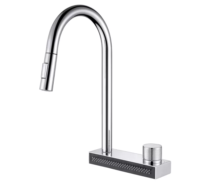 Смеситель ABBER Wasser Kreis AF8114 для кухни с выдвижной лейкой, хром, Выбрать цвет: Хром