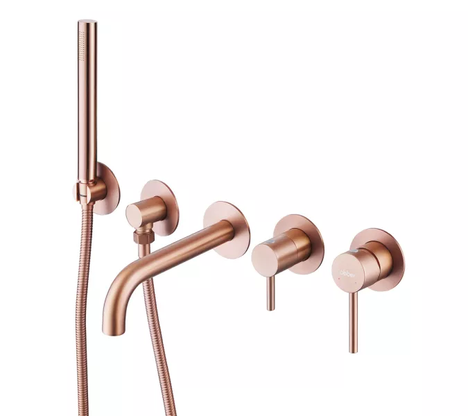 Смеситель ABBER Wasser Kreis AF8130MRG для ванны скрытого монтажа, розовое золото матовое, Выбрать цвет: розовое золото матовое