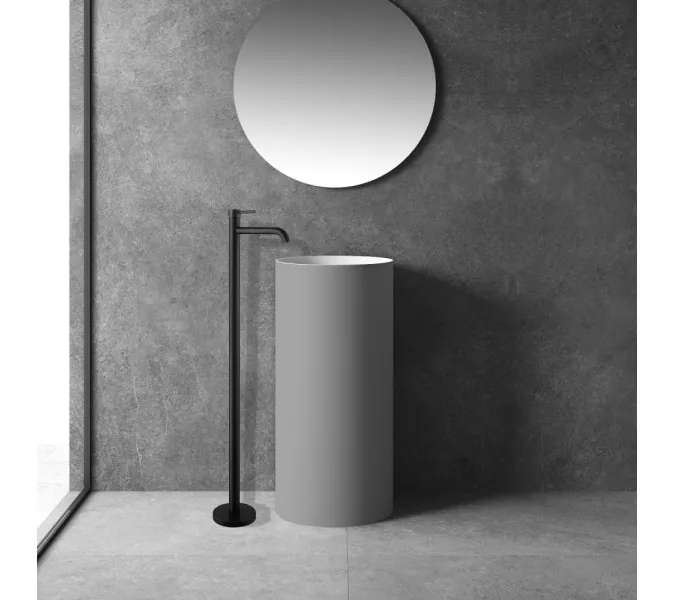 Смеситель ABBER Wasser Kreis AF8140B напольный для раковины, черный матовый, Выбрать цвет: Черный матовый, изображение 2