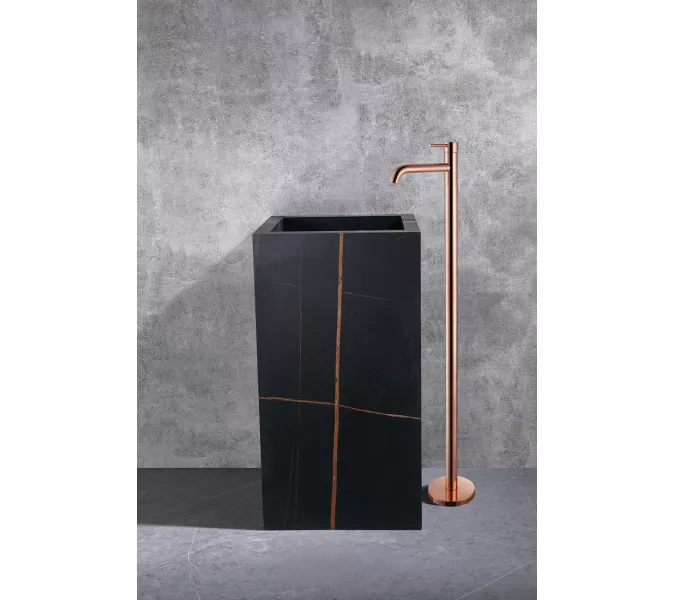 Смеситель ABBER Wasser Kreis AF8140RG напольный для раковины, розовое золото, Выбрать цвет: Розовое золото, изображение 2