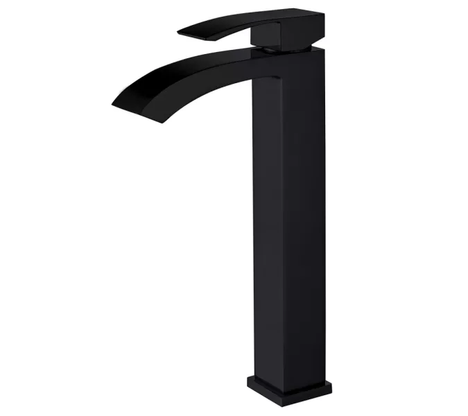 Смеситель ABBER Wasserfall AF8611B для накладной раковины, черный матовый, Выбрать цвет: Черный матовый