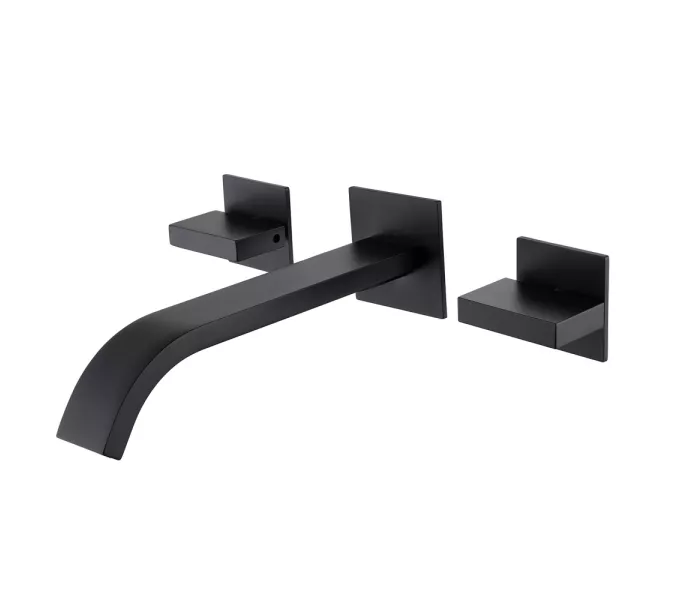 Смеситель ABBER Wasserfall AF8612B для раковины скрытого монтажа, черный матовый, Выбрать цвет: Черный матовый