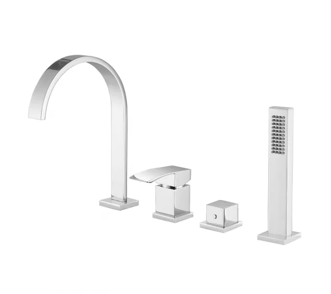 Смеситель ABBER Wasserfall AF8613 на борт ванны, хром, Выбрать цвет: Хром