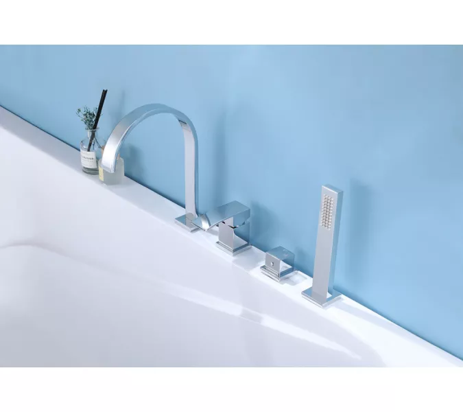 Смеситель ABBER Wasserfall AF8613 на борт ванны, хром, Выбрать цвет: Хром, изображение 2