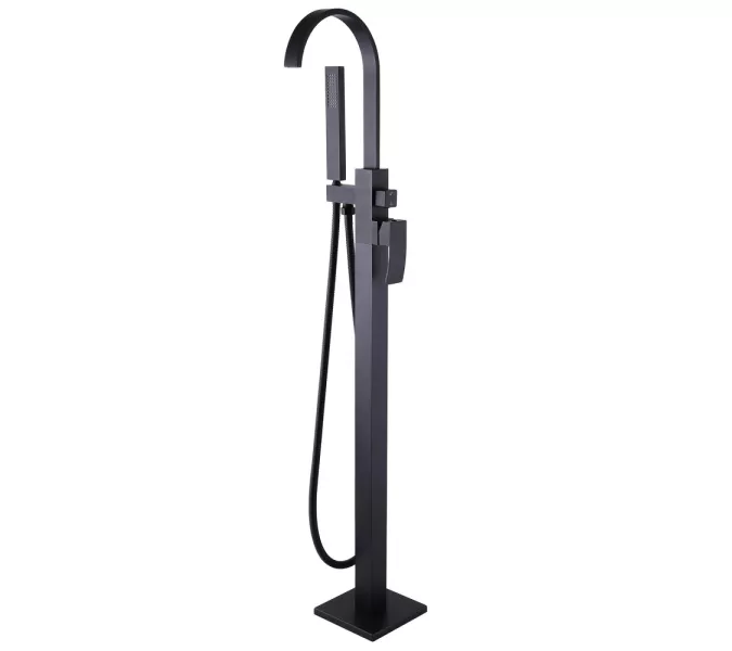 Смеситель ABBER Wasserfall AF8615B напольный, черный матовый, Выбрать цвет: Черный матовый