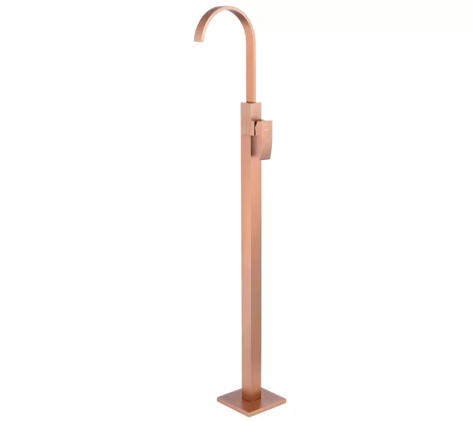 Смеситель ABBER Wasserfall AF8640MRG напольный для раковины, розовое золото матовое, Выбрать цвет: розовое золото матовое