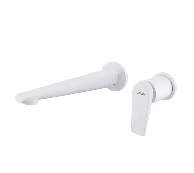 Смеситель ABBER Zeitlos AF8912W для раковины скрытого монтажа, белый
