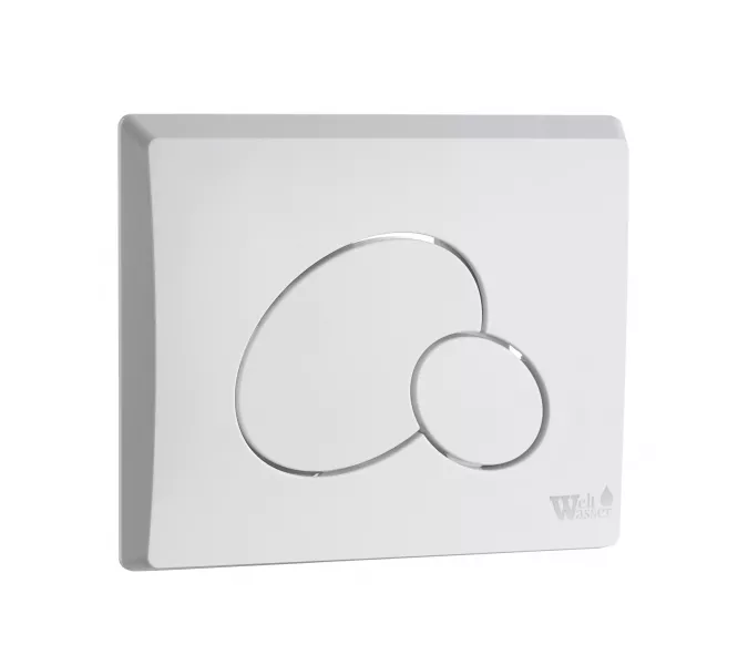 Кнопка смыва нажимная для инсталляции WW MARBERG 410 RD GL-WT круглая, Выбрать цвет: Белый глянец