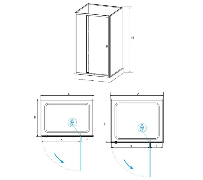Душевая кабина RGW AN-207, Цвет профиля (вариация): Белый, Выбрать размер: 80х100, изображение 4