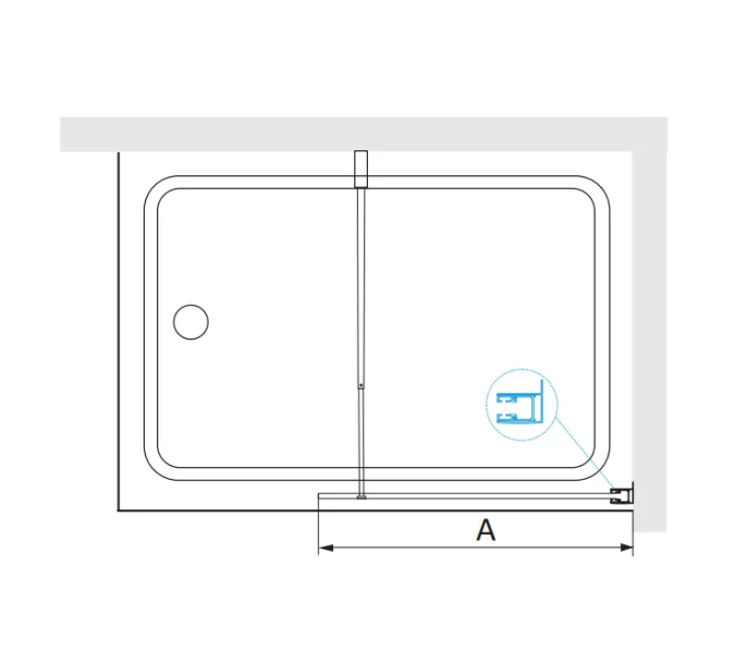 Шторка на ванну RGW SC-051, Цвет стекла: прозрачное, Цвет профиля: Хром, Выбрать размер: 80, изображение 4