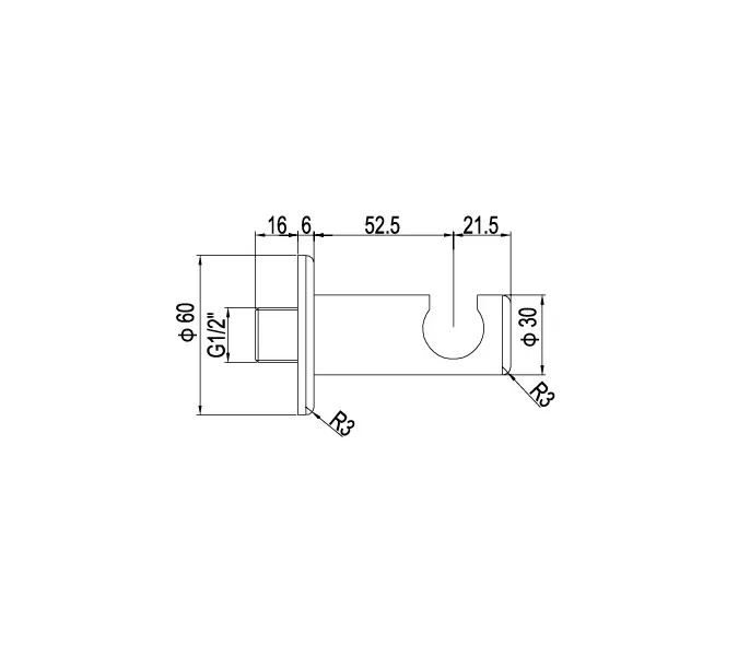 Держатель ручного душа с подключением RGW SP-183, изображение 2