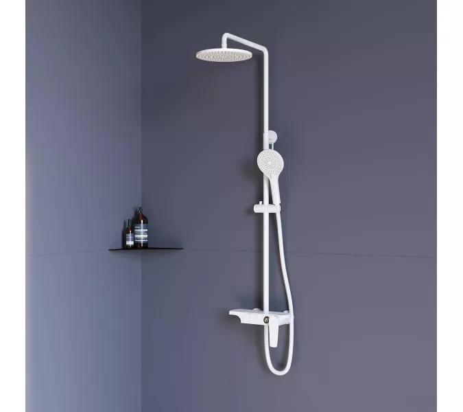 Душевая стойка RGW SP-33W, Выбрать цвет: белый 