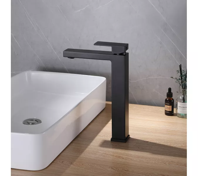 Смеситель ABBER Daheim AF8211B для раковины, черный матовый, Выбрать цвет: Черный, изображение 3