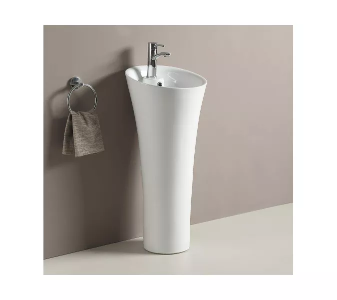 WW LEERBACH 4141 GL-WT Раковина напольная. 410х410х920 мм