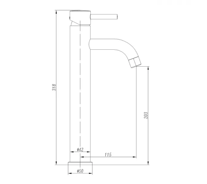 Смеситель ABBER Wasser Kreis AF8111B для накладной раковины, черный матовый, Выбрать цвет: Черный матовый, изображение 3