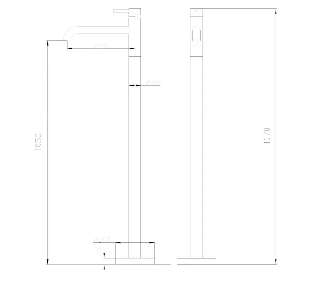 Смеситель ABBER Wasser Kreis AF8140RG напольный для раковины, розовое золото, Выбрать цвет: Розовое золото, изображение 3