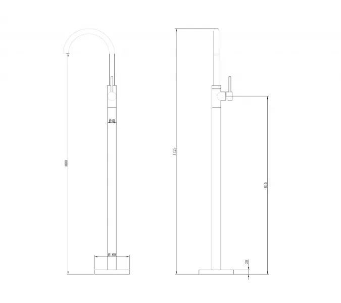 Смеситель ABBER Wasser Kreis AF8141RG напольный для раковины, розовое золото, Выбрать цвет: Розовое золото, изображение 3