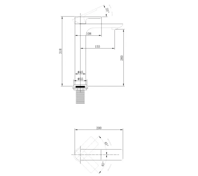 Смеситель ABBER Weiss Insel AF8011W для раковины, Выбрать цвет: Белый / Хром, изображение 4