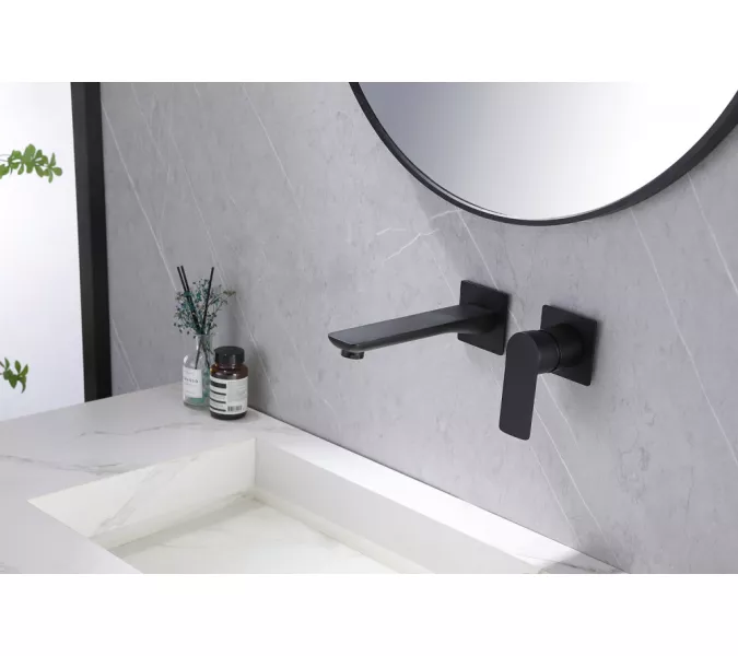 Смеситель ABBER Weiss Insel AF8082B для раковины скрытого монтажа, черный матовый, Выбрать цвет: Черный матовый, изображение 2