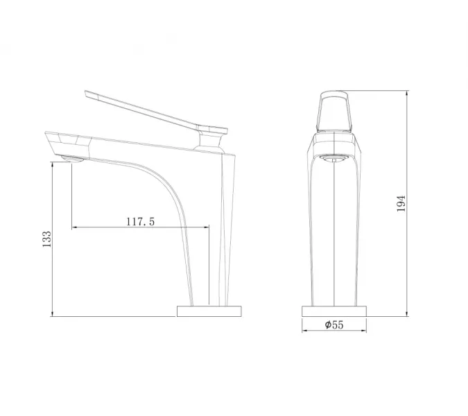 Смеситель ABBER Zeitlos AF8909RG для раковины, розовое золото, изображение 3