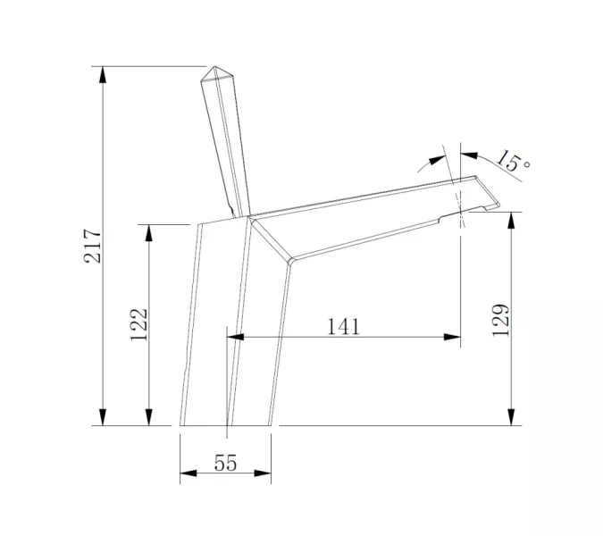 Смеситель ABBER Zeitlos AF8910B для раковины, черный матовый, изображение 3