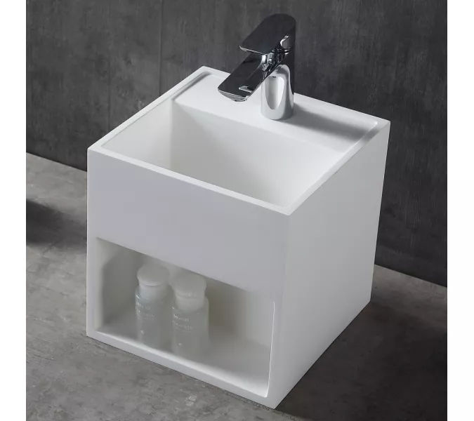 Тумба с раковиной ABBER Stein AS2639 подвесная, белая