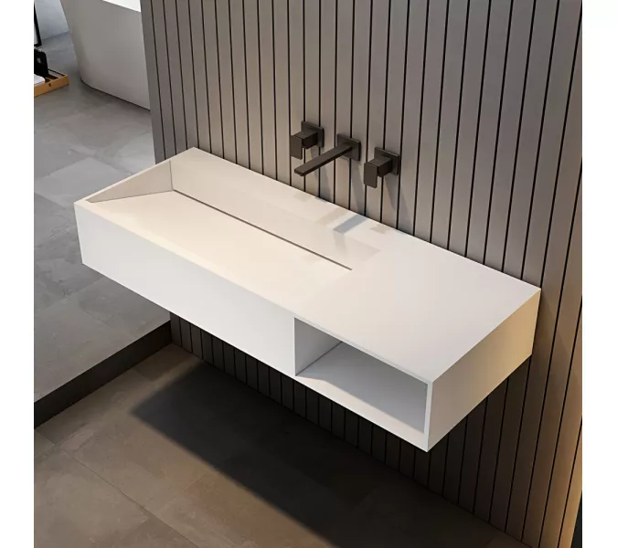 Тумба с раковиной ABBER Stein AS2640 подвесная L/R, Выбрать размер: 20*100, Ориентация: правая