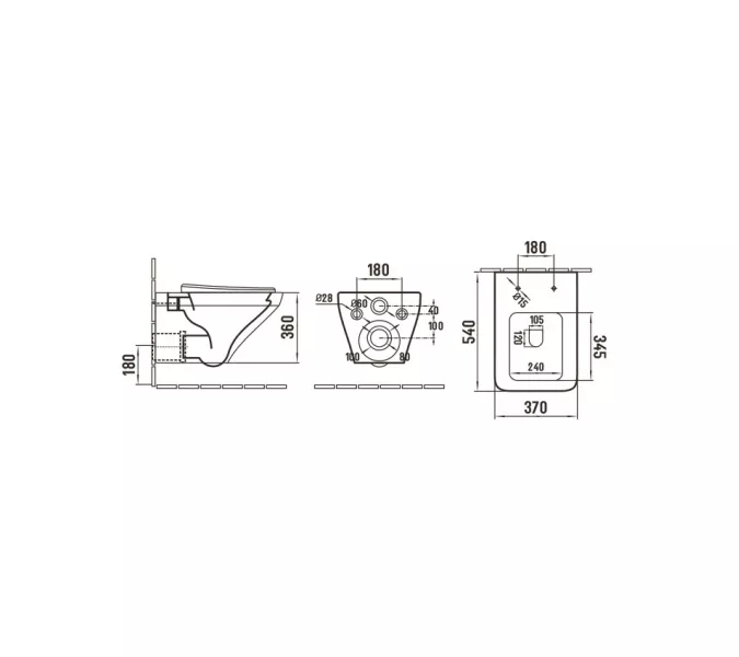 Унитаз подвесной WW HOFBACH 041 GL-WT, изображение 2