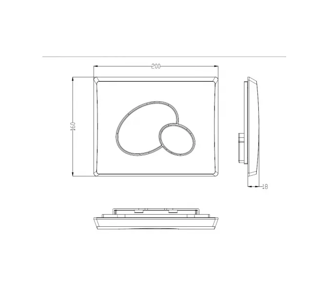 Кнопка смыва нажимная для инсталляции WW MARBERG 410 RD MT-BL круглая, Выбрать цвет: Черный матовый, изображение 2