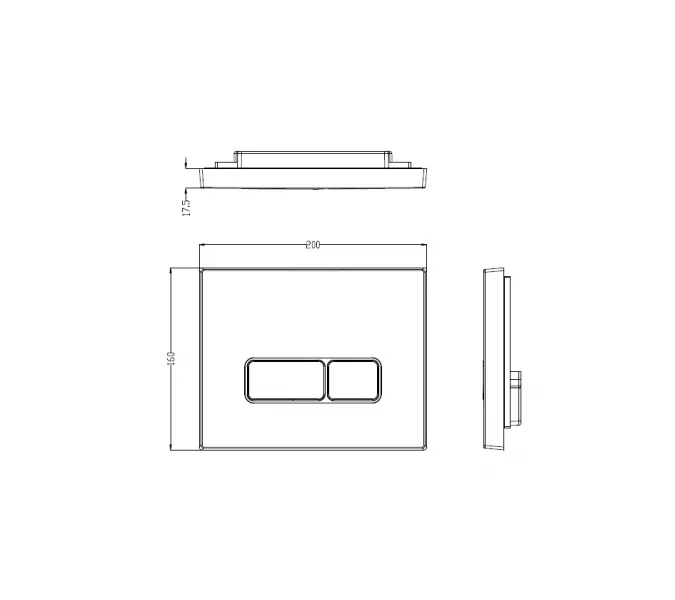 Кнопка смыва нажимная для инсталляции WW MARBERG 410 SE GL-WT, Выбрать цвет: Белый глянец, изображение 2
