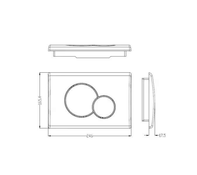Кнопка смыва нажимная для инсталляции WW MARBERG 507 RD GL-WT  круглая, Выбрать цвет: Белый глянец, изображение 2