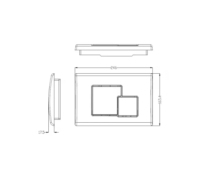 Кнопка смыва для инсталляции WW MARBERG 507 SE GL-WT квадрат, Выбрать цвет: Белый глянец, изображение 2
