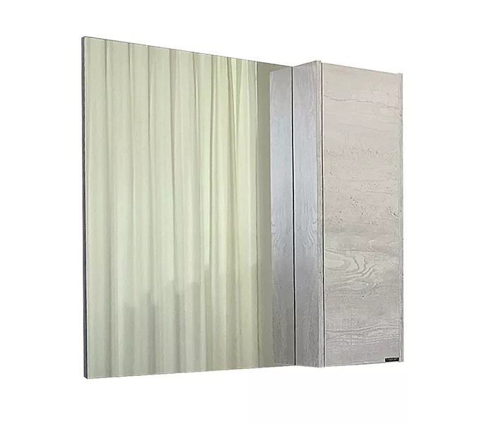 Зеркало-шкаф Comforty Бремен-90 дуб белый