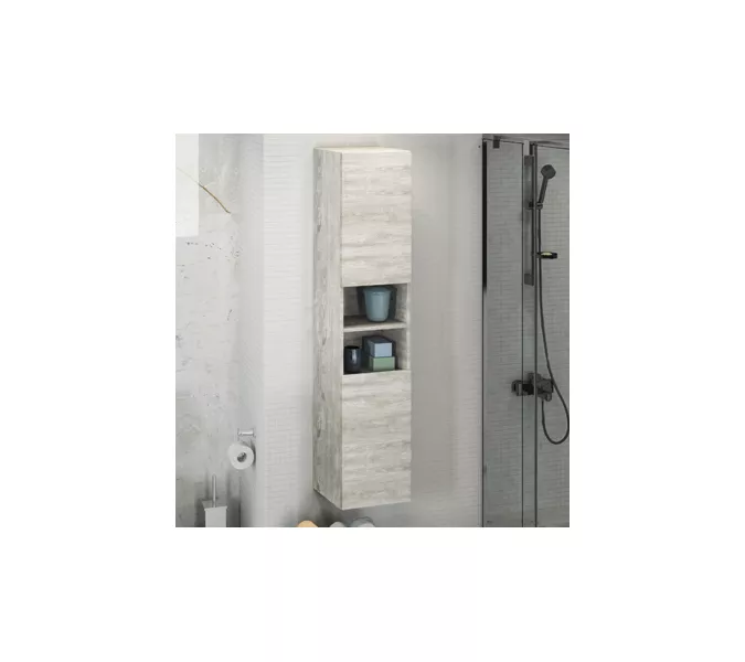 Подвесная шкаф-колонна Comforty Верона 35 дуб белый