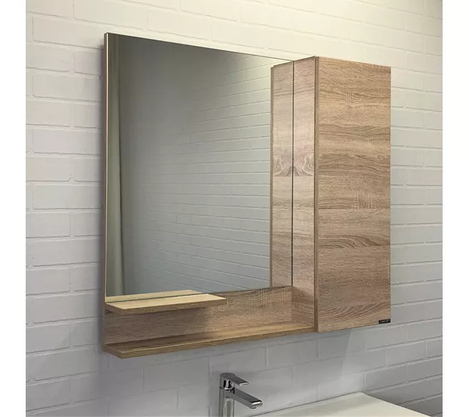Зеркало-шкаф Comforty Варна-90 дуб сонома