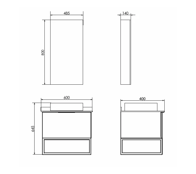 Зеркало-шкаф Comforty Порто дуб темно-коричневый, Выбрать цвет: Дуб темно-коричневый, Выбрать размер: 50, изображение 3