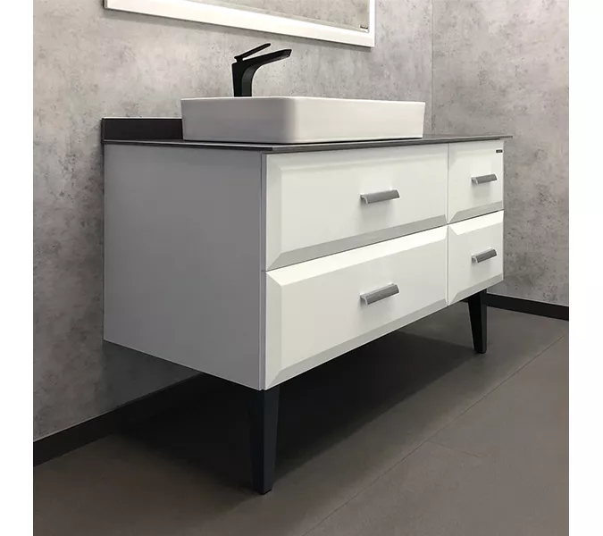 Тумба-умывальник Comforty Империя-120 белая с графитовой столешницей с Comforty 78189