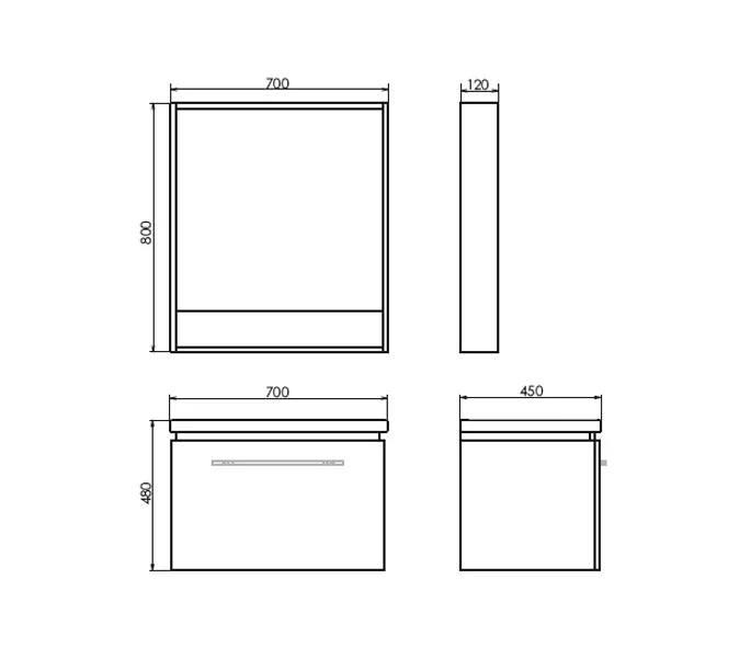 Тумба-умывальник Comforty Томари-70 дуб тёмно-коричневый с раковиной Como 70, изображение 2