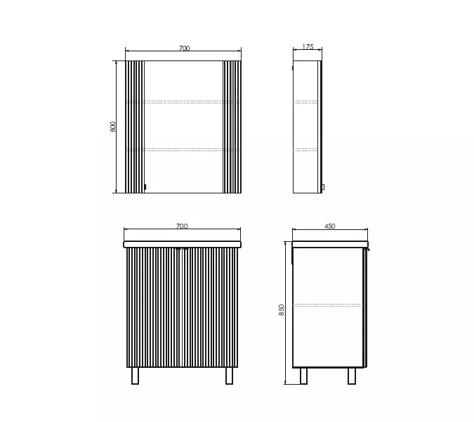 Тумба-умывальник Comforty Лима-70 антрацит с раковиной Como 70, изображение 2