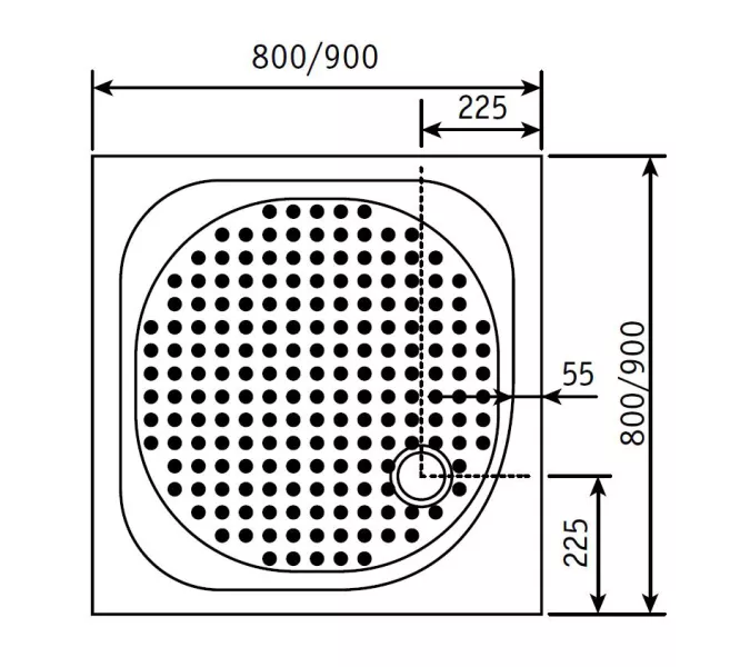 Душевой поддон квадратный RGW LUX/TN, Выбрать цвет: Белый, Выбрать размер: 800х800, изображение 5